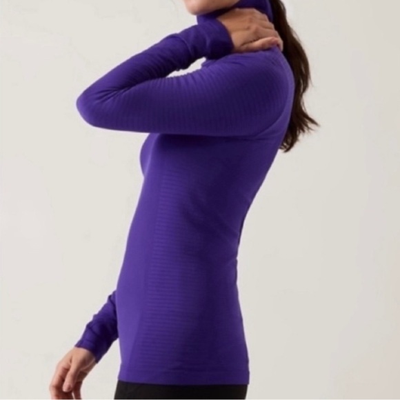 ATHLETA Flurry Blizzard Rib Turtleneck in Purple - Picture 2 of 15
